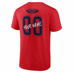 New Orleans Pelicans Big & Tall Hustle Personalized Name & Number T-Shirt Red