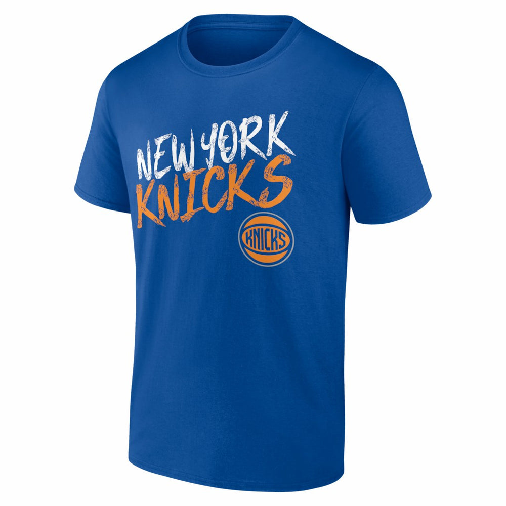 New York Knicks Big & Tall Hustle Personalized Name & Number T-Shirt Blue
