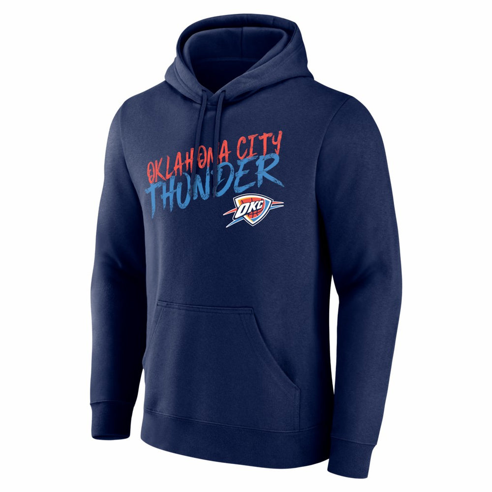 Oklahoma City Thunder Big & Tall Hustle Personalized Name & Number Hoodie Navy
