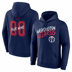 Washington Wizards Big & Tall Hustle Personalized Name & Number Hoodie Navy