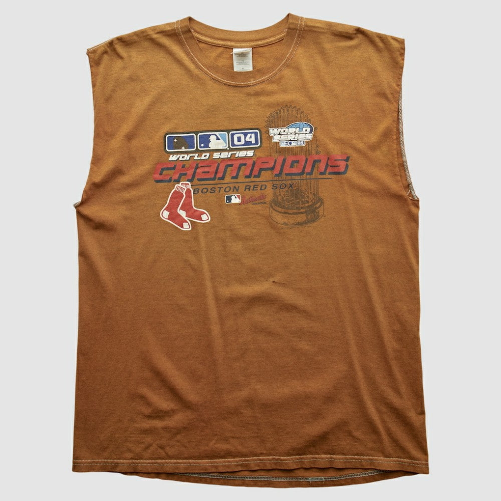 Boston Red Sox Gildan 2004 Tank - Brown - Vintage Tanks