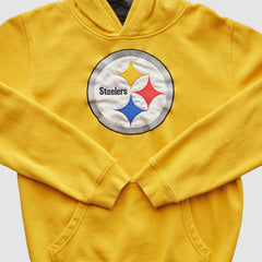 Pittsburgh Steelers NFL 2000s Hooded Pullover Sweatshirt - Yellow Pullover