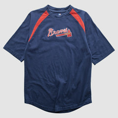 Atlanta Braves Genuine Merchandise 2000s T-shirt - Navy - Vintage T-shirts