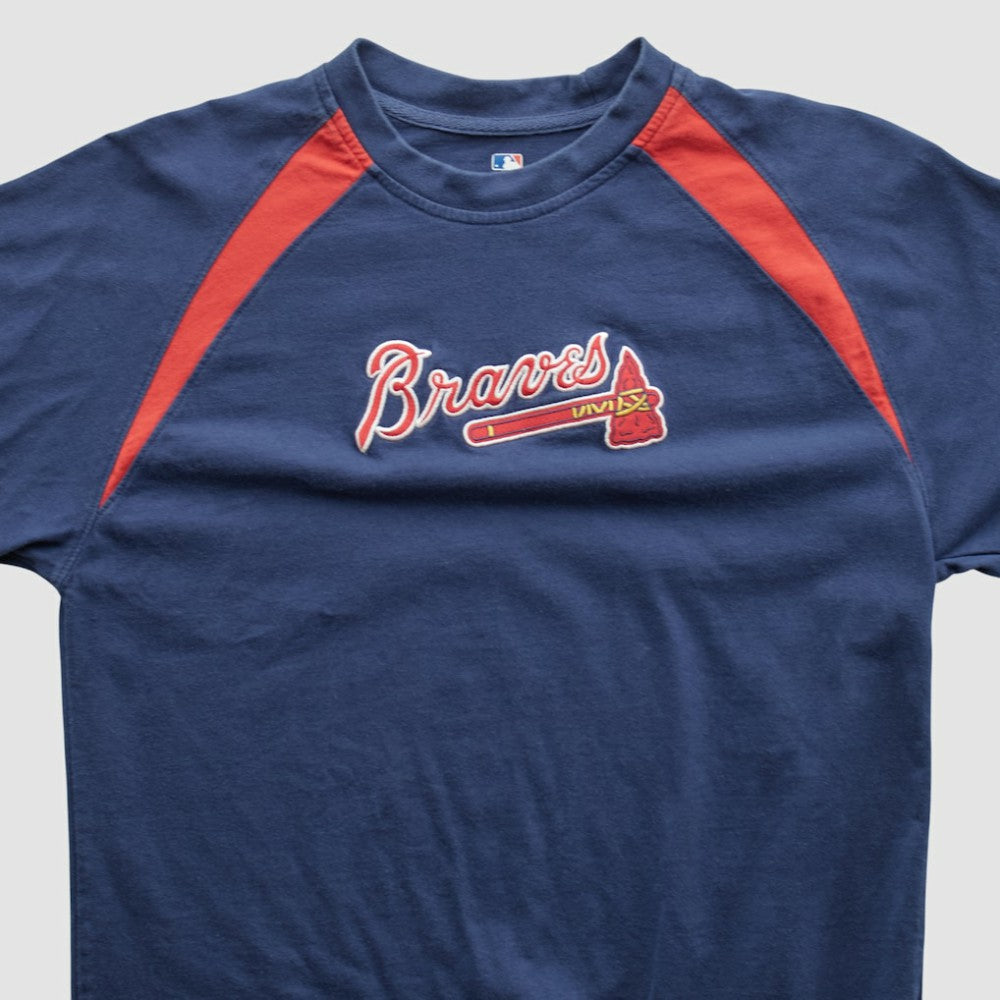 Atlanta Braves Genuine Merchandise 2000s T-shirt - Navy - Vintage T-shirts