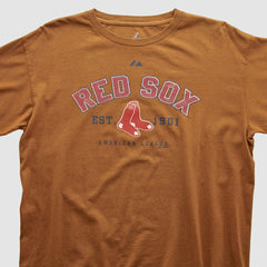 Boston Red Sox Majestic 2000s Long Sleeve T-shirt - Brown - Vintage T-shirts
