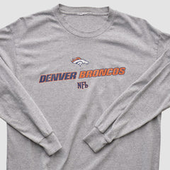 Denver Broncos 2000s Long Sleeve T-shirt - Heather Gray T-shirts