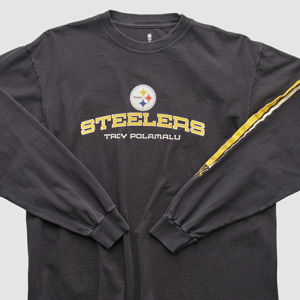 Pittsburgh Steelers NFL 2000s Long Sleeve T-shirt - Black T-shirts