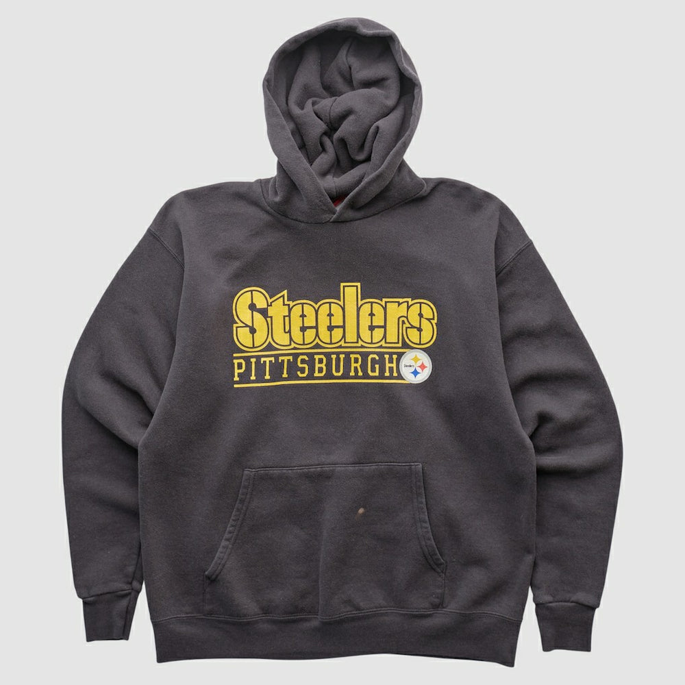 Pittsburgh Steelers NFL 2000s Hooded Pullover Sweatshirt - Charcoal Pullover