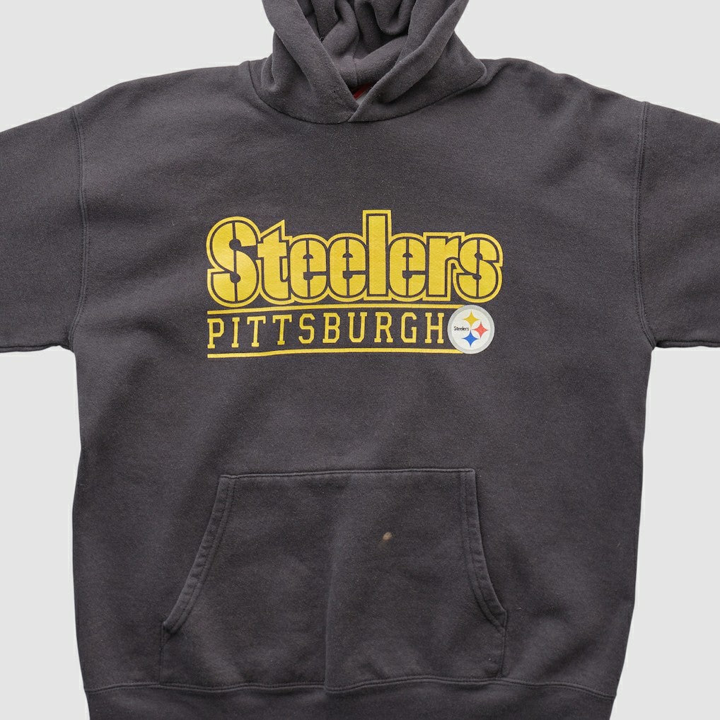 Pittsburgh Steelers NFL 2000s Hooded Pullover Sweatshirt - Charcoal Pullover