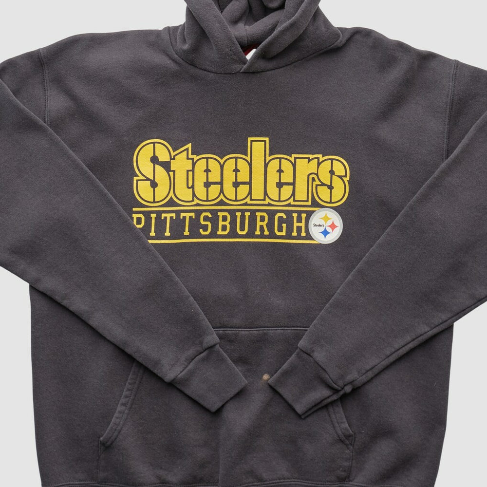 Pittsburgh Steelers NFL 2000s Hooded Pullover Sweatshirt - Charcoal Pullover