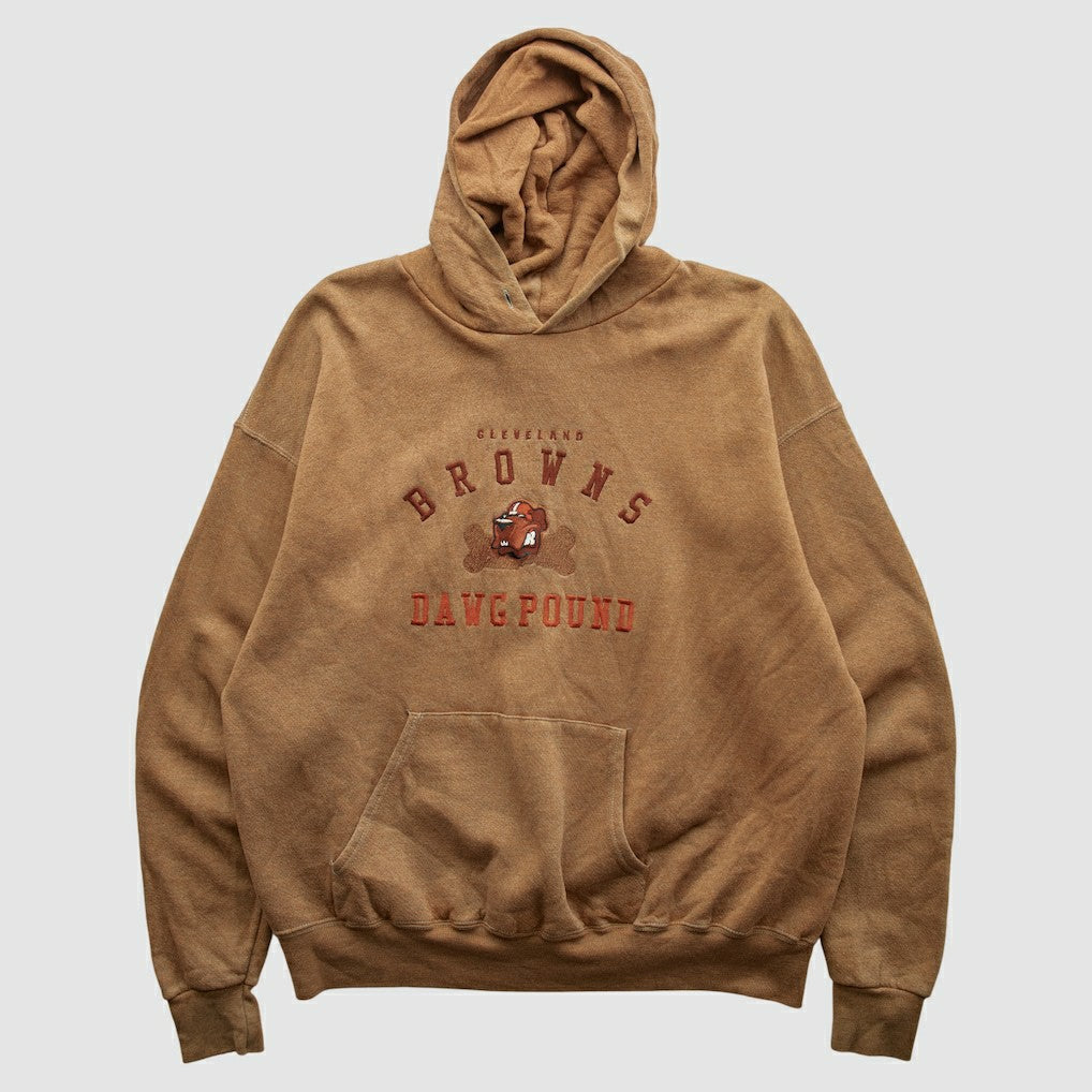 Cleveland Browns Lee Apparel 90s Hooded Pullover Sweatshirt - Tan Pullover