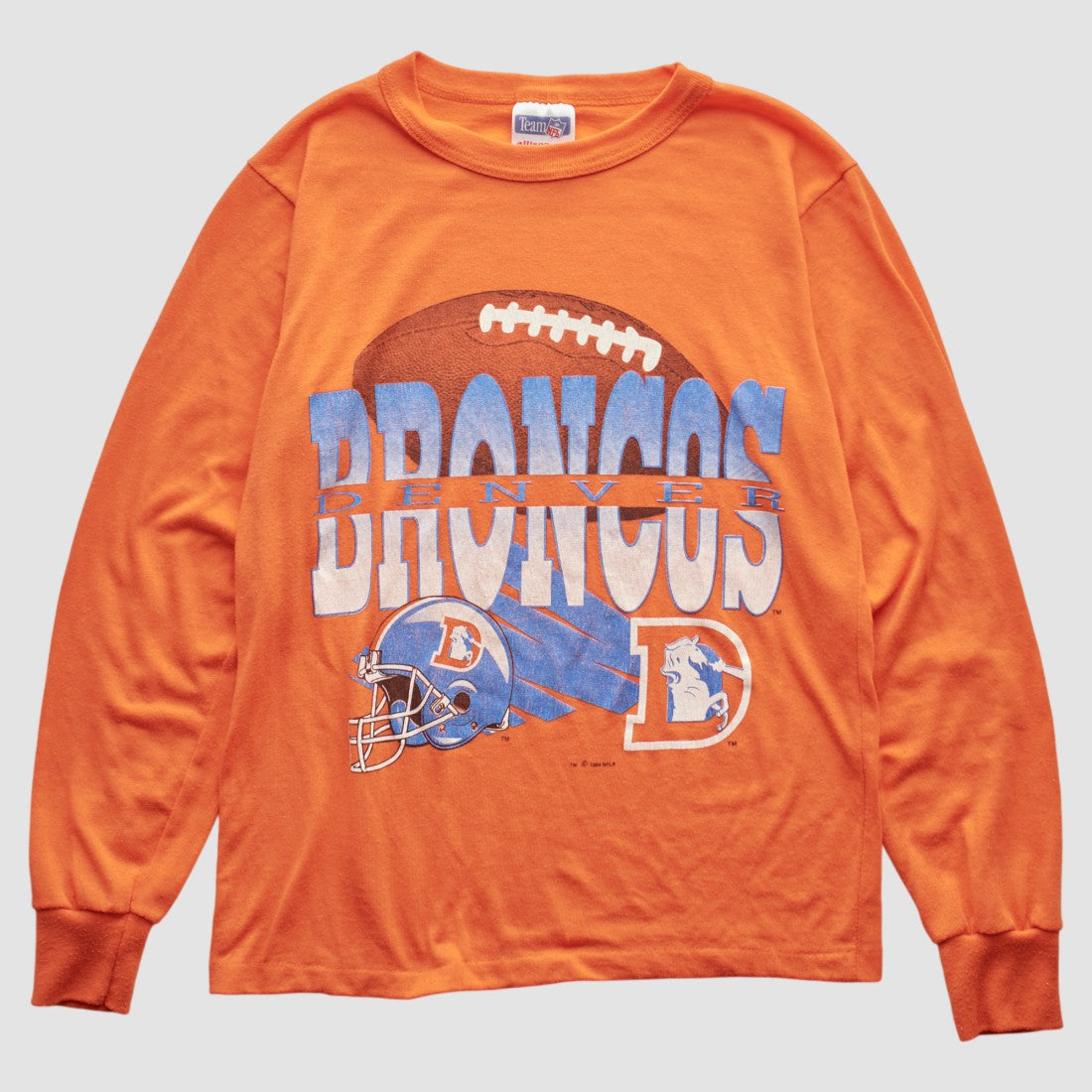 Denver Broncos NFL 90s Long Sleeve T-shirt - Orange T-shirts