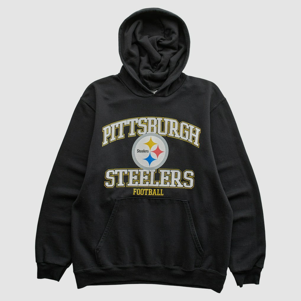 Pittsburgh Steelers NFL 2000s Hooded Pullover Sweatshirt - Black Pullover