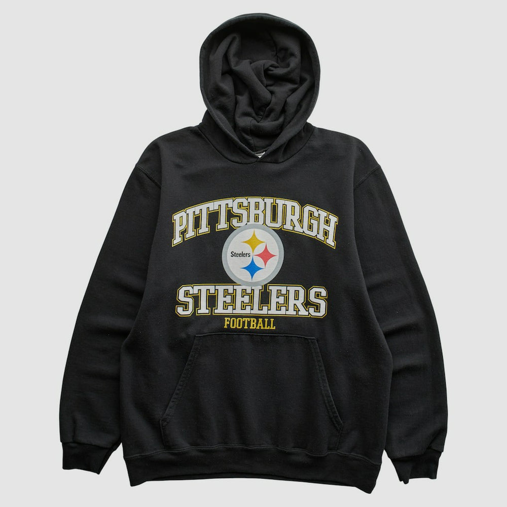 Pittsburgh Steelers NFL 2000s Hooded Pullover Sweatshirt - Black Pullover