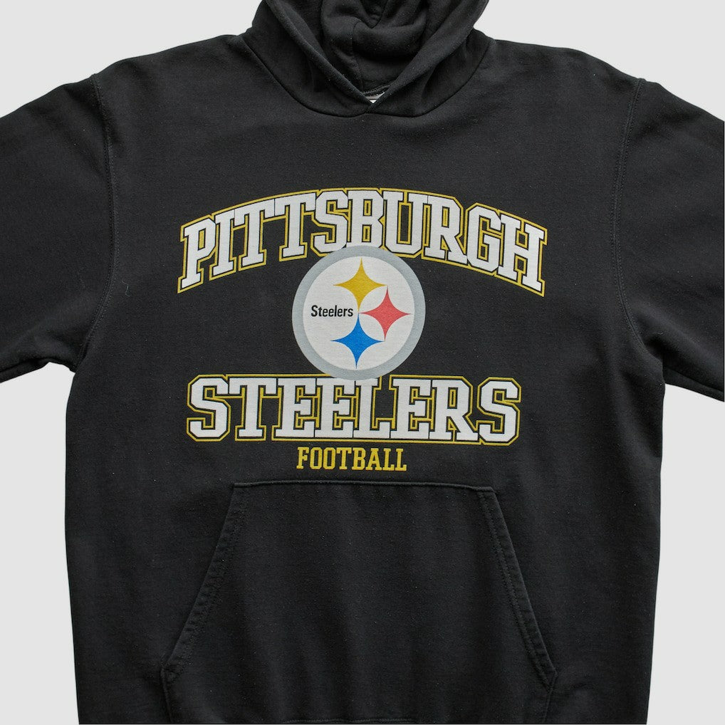 Pittsburgh Steelers NFL 2000s Hooded Pullover Sweatshirt - Black Pullover