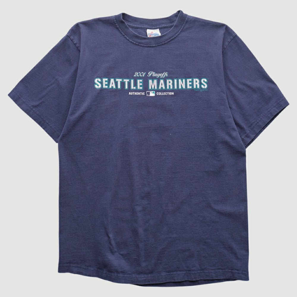 Seattle Mariners Majestic 2000s T-shirt - Navy - Vintage T-shirts