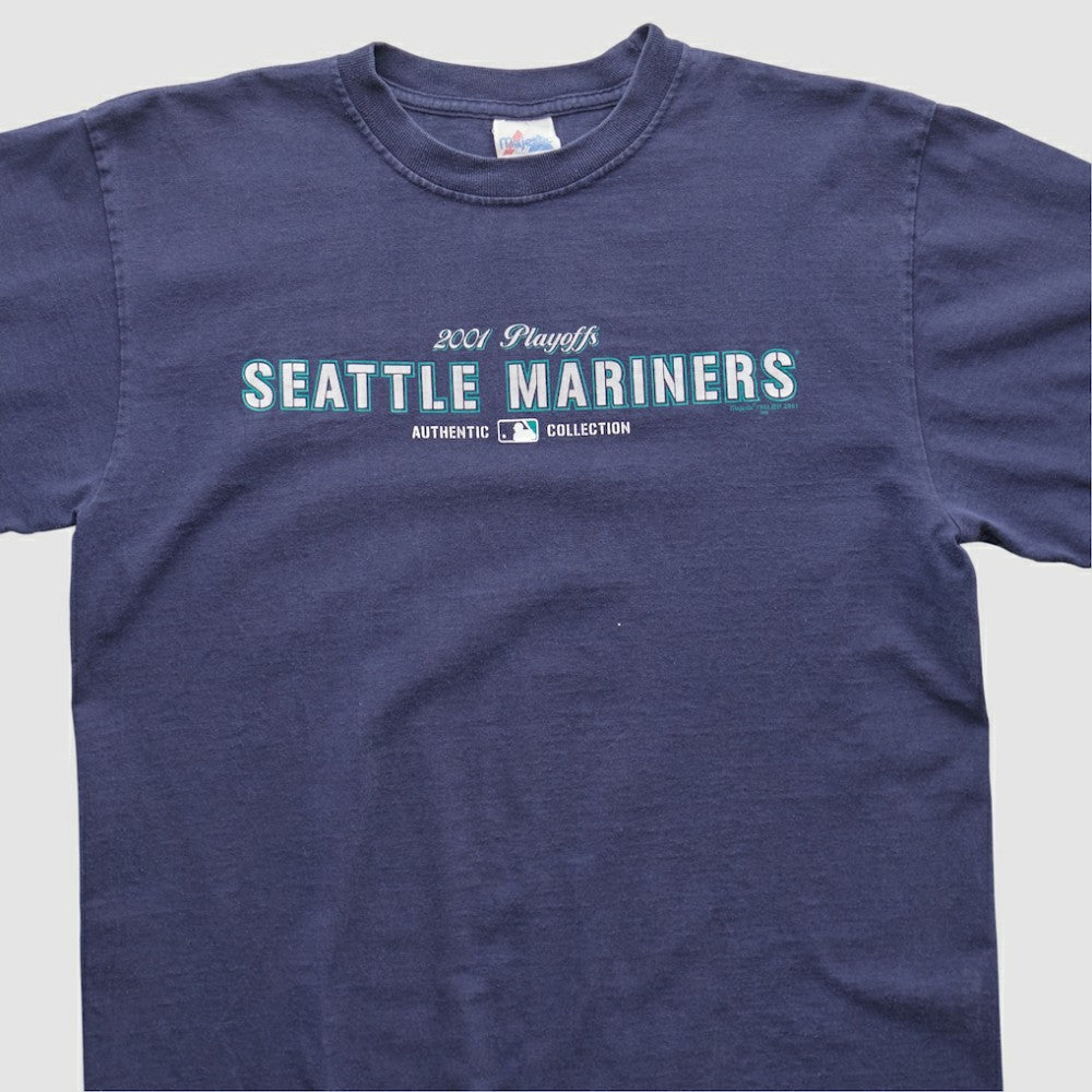 Seattle Mariners Majestic 2000s T-shirt - Navy - Vintage T-shirts