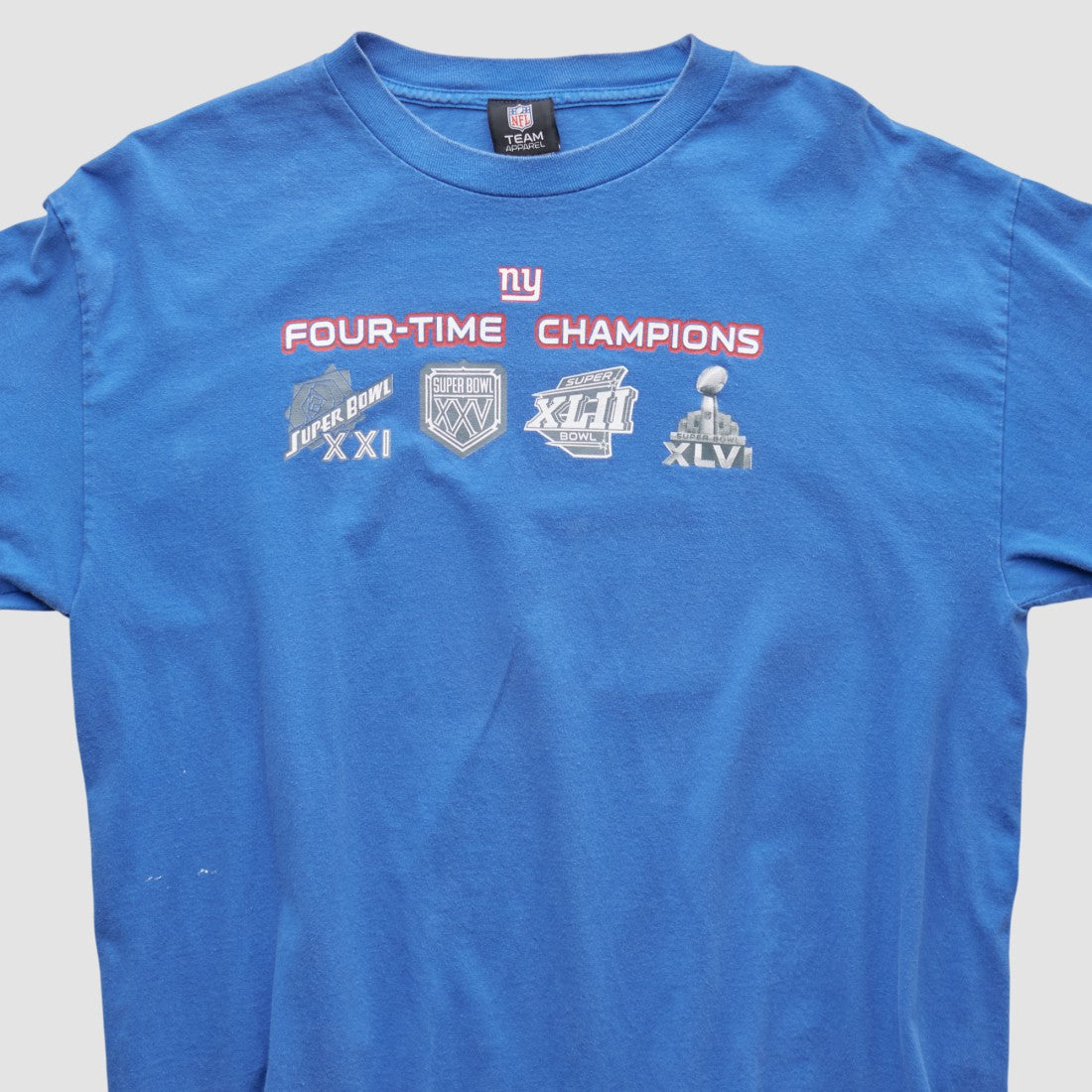 New York Giants NFL 2010s Long Sleeve T-shirt - Blue T-shirts