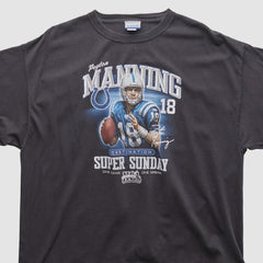 Payton Manning Super Bowl XLI Reebok 2000s T-shirt - Black T-shirts