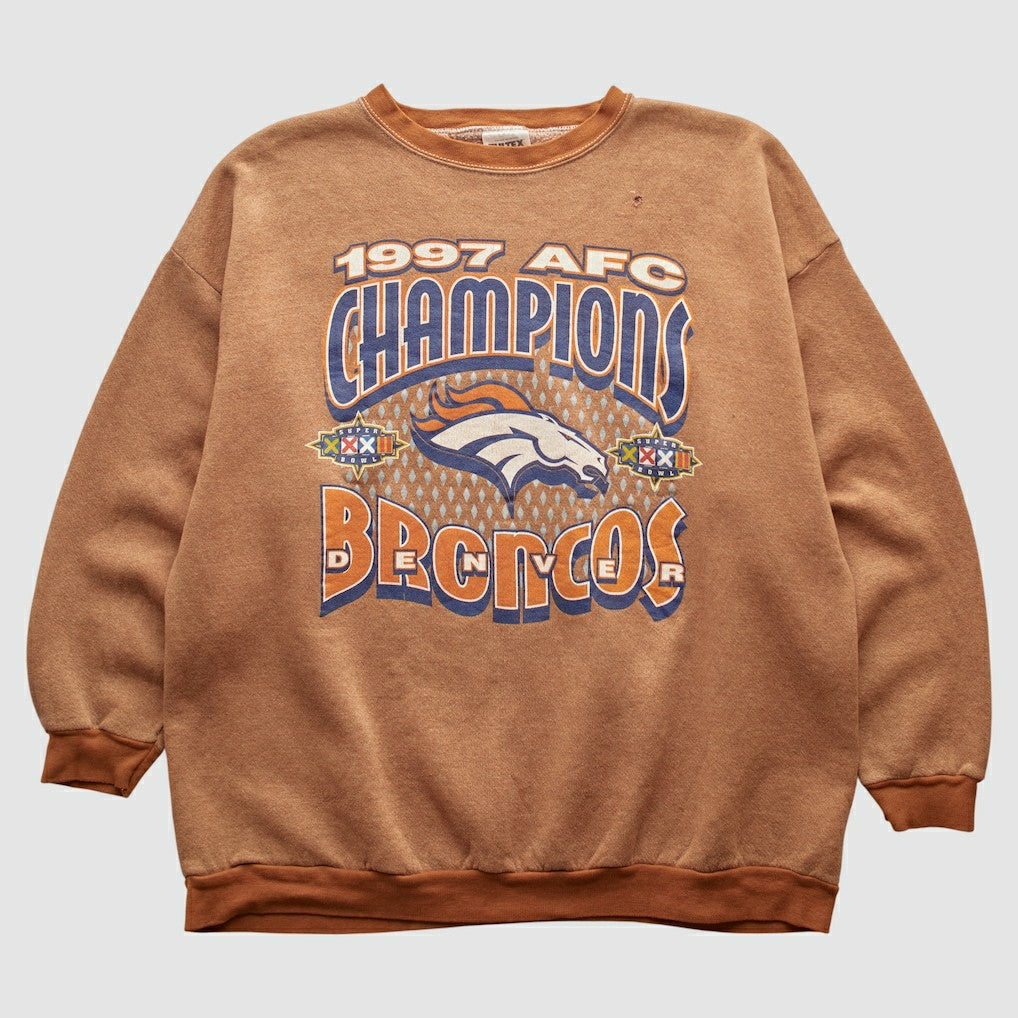 Denver Broncos Tultex 1997 Pullover Sweatshirt - Brown Pullover