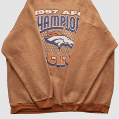 Denver Broncos Tultex 1997 Pullover Sweatshirt - Brown Pullover