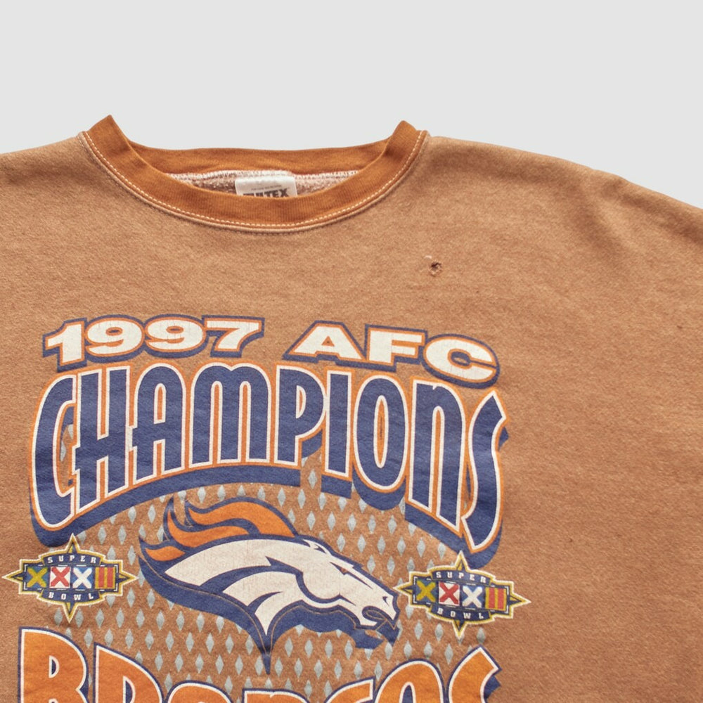 Denver Broncos Tultex 1997 Pullover Sweatshirt - Brown Pullover