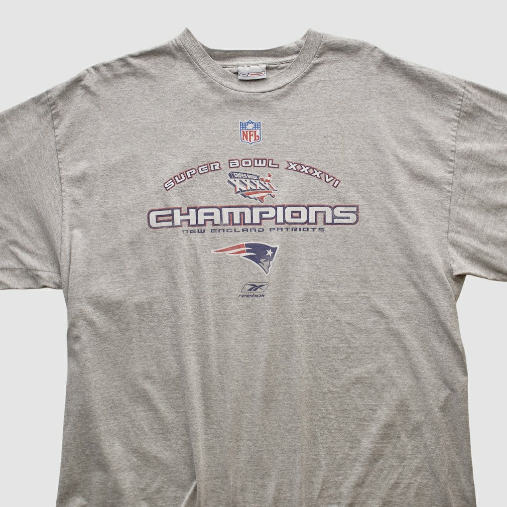 New England Patriots Reebok 2002 T-shirt - Heather Gray T-shirts