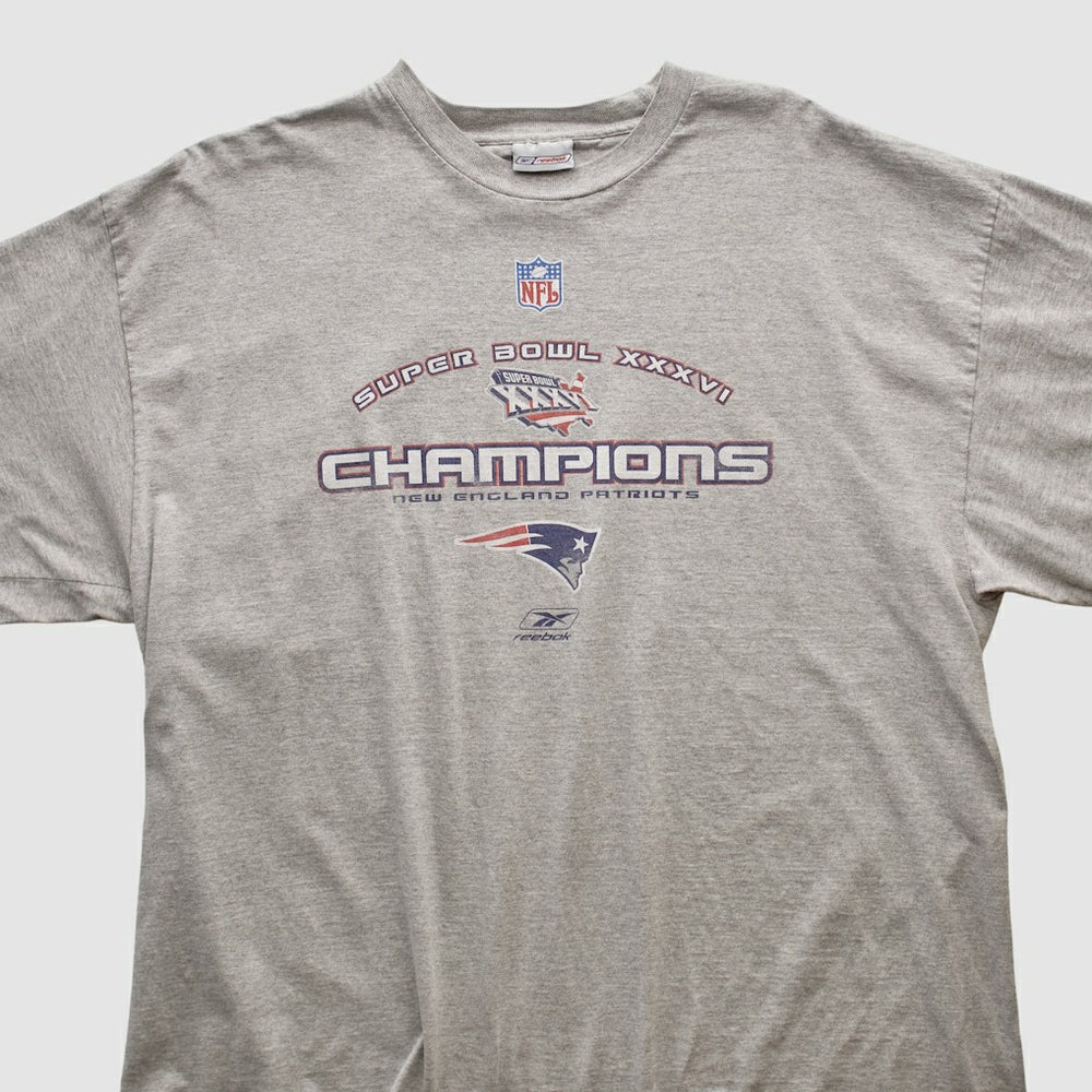 New England Patriots Reebok 2002 T-shirt - Heather Gray T-shirts
