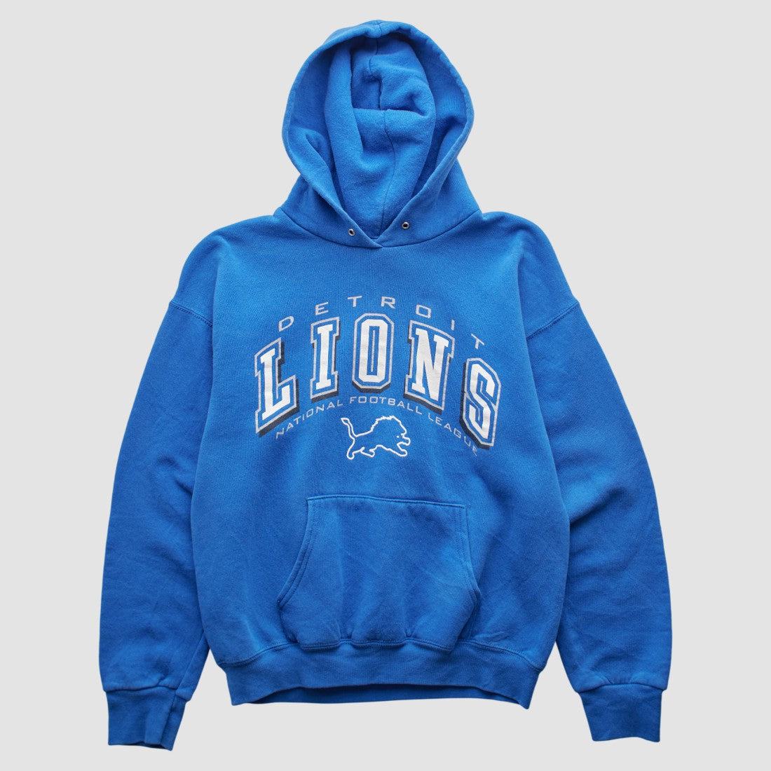 Detroit Lions 2000s Hooded Pullover Sweatshirt - Blue Pullover