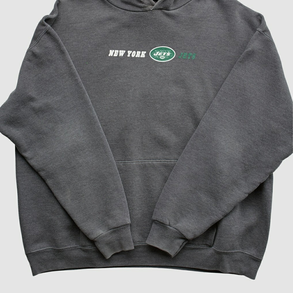 New York Jets Team Edition Apparel 2000s Hooded Pullover Sweatshirt - Charcoal Pullover