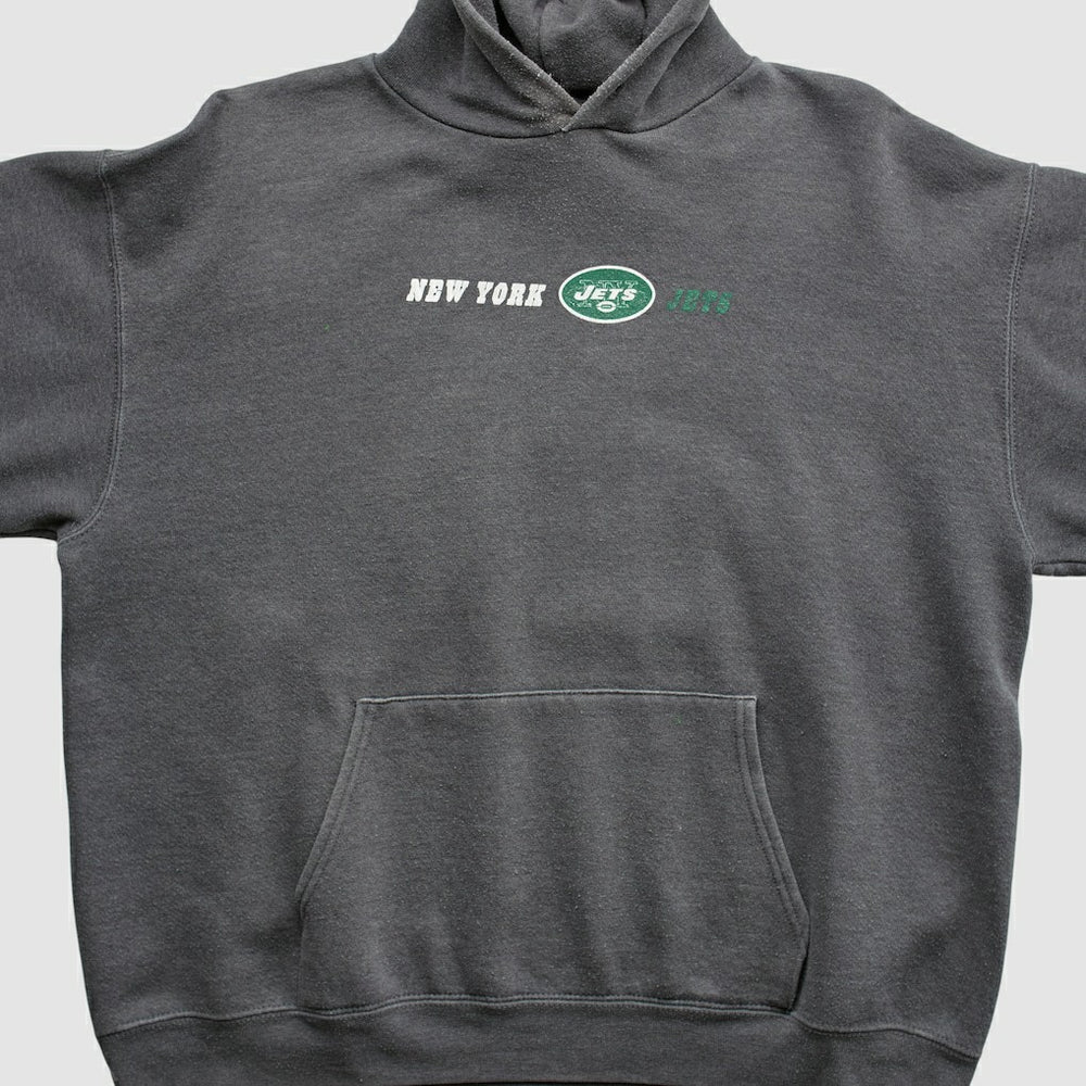 New York Jets Team Edition Apparel 2000s Hooded Pullover Sweatshirt - Charcoal Pullover