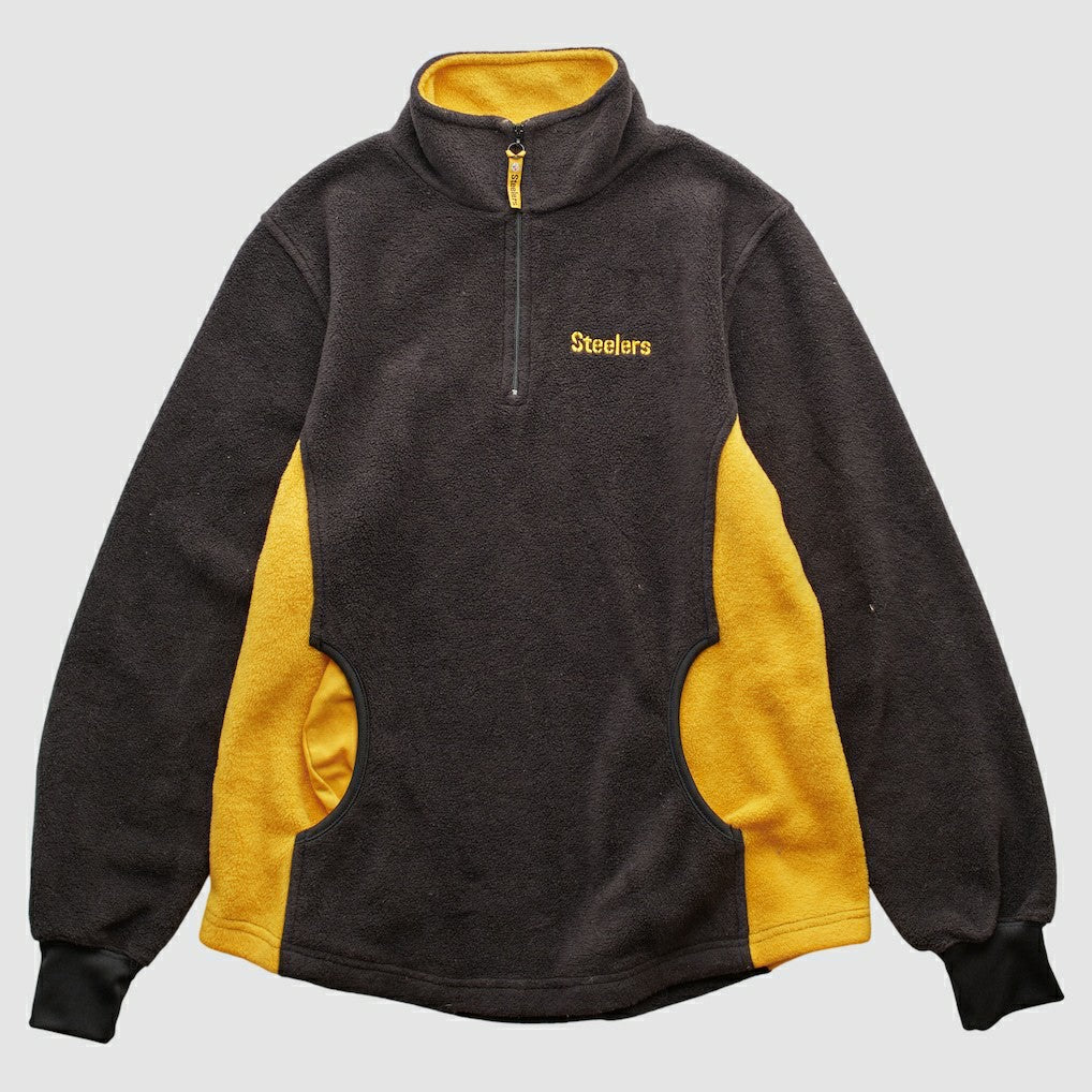 Pittsburgh Steelers NFL 2000s 1/4 Zip Sweatshirt - Black Sweatshirts