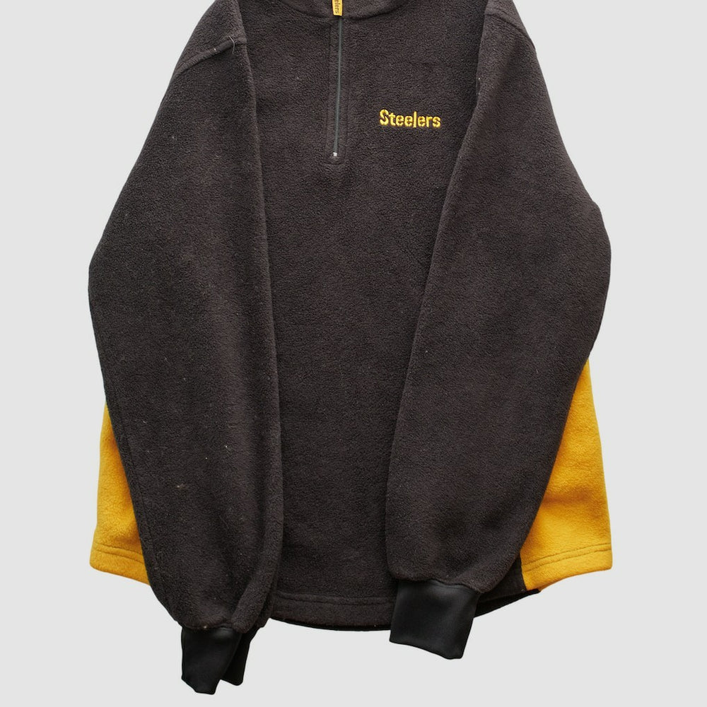 Pittsburgh Steelers NFL 2000s 1/4 Zip Sweatshirt - Black Sweatshirts