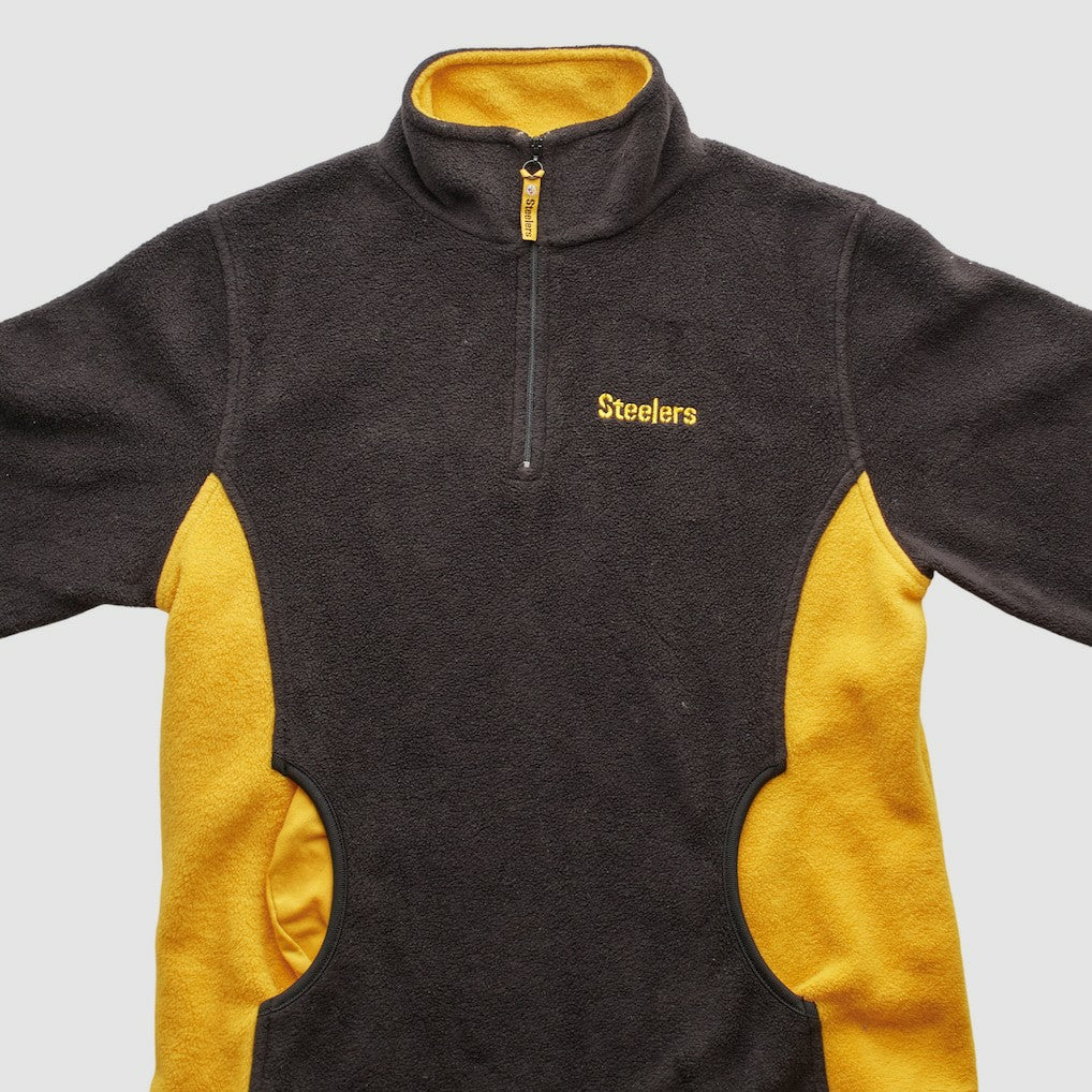 Pittsburgh Steelers NFL 2000s 1/4 Zip Sweatshirt - Black Sweatshirts