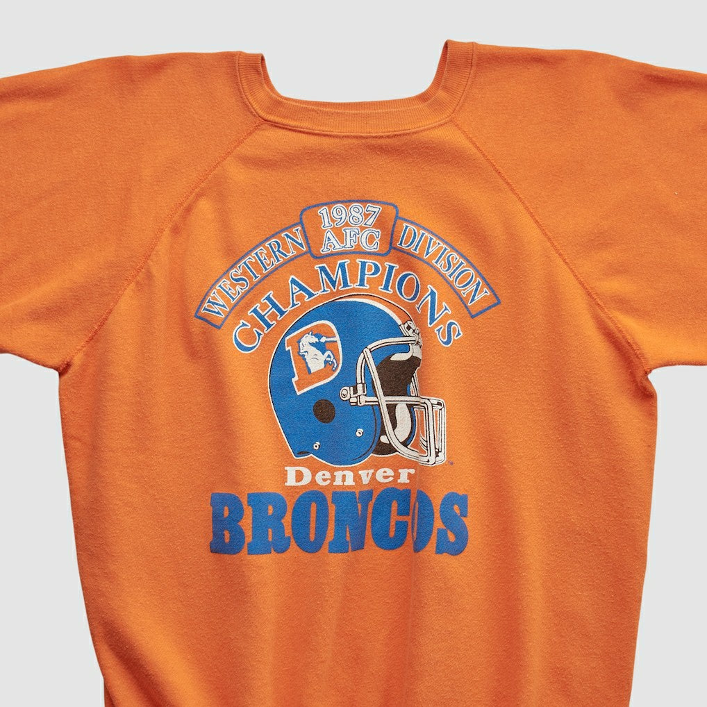 Denver Broncos Trench 1987 Pullover Sweatshirt - Orange Pullover