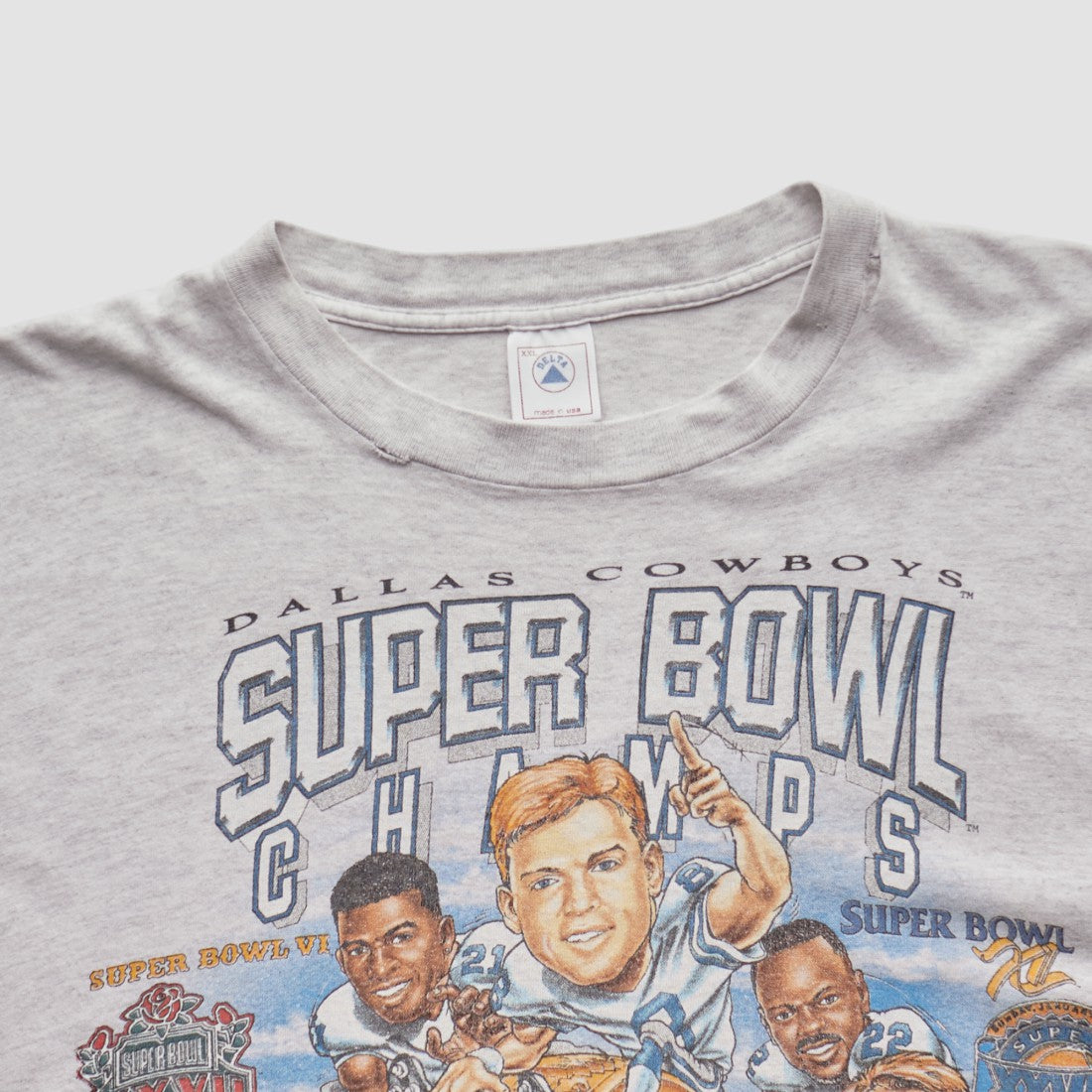 Dallas Cowboys Delta 1996 T-shirt - Heather Gray T-shirts