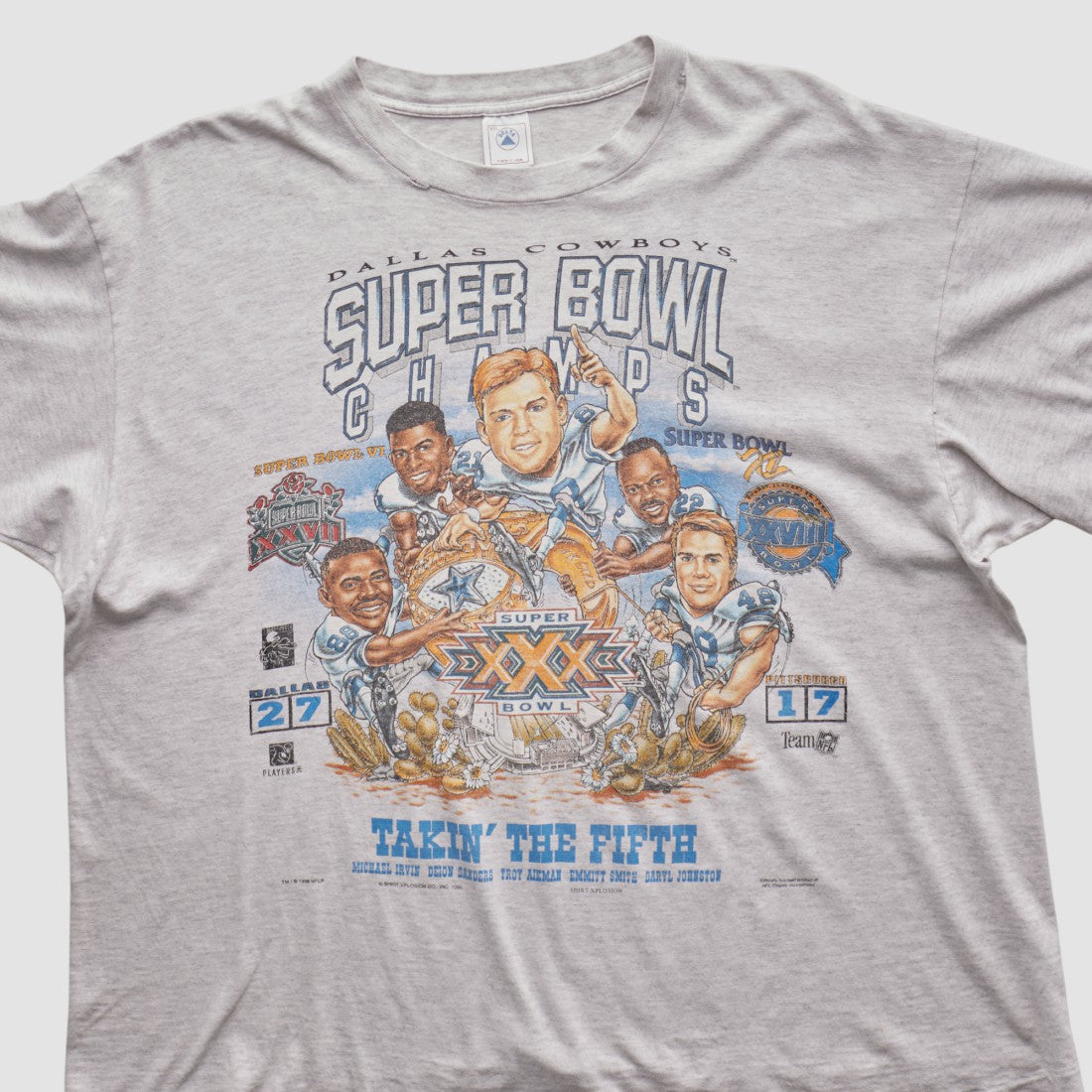 Dallas Cowboys Delta 1996 T-shirt - Heather Gray T-shirts