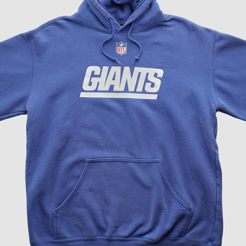 New York Giants Reebok 2000s Hooded Pullover Sweatshirt - Blue Pullover
