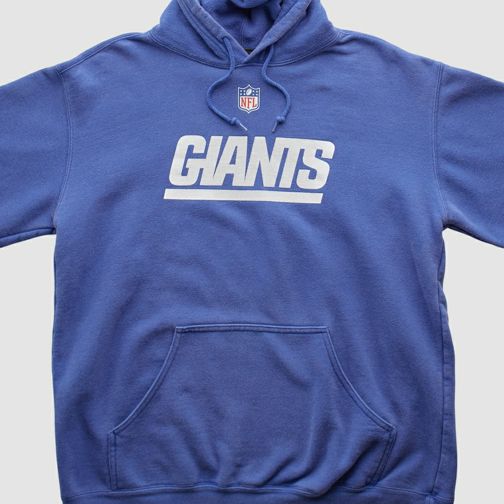 New York Giants Reebok 2000s Hooded Pullover Sweatshirt - Blue Pullover