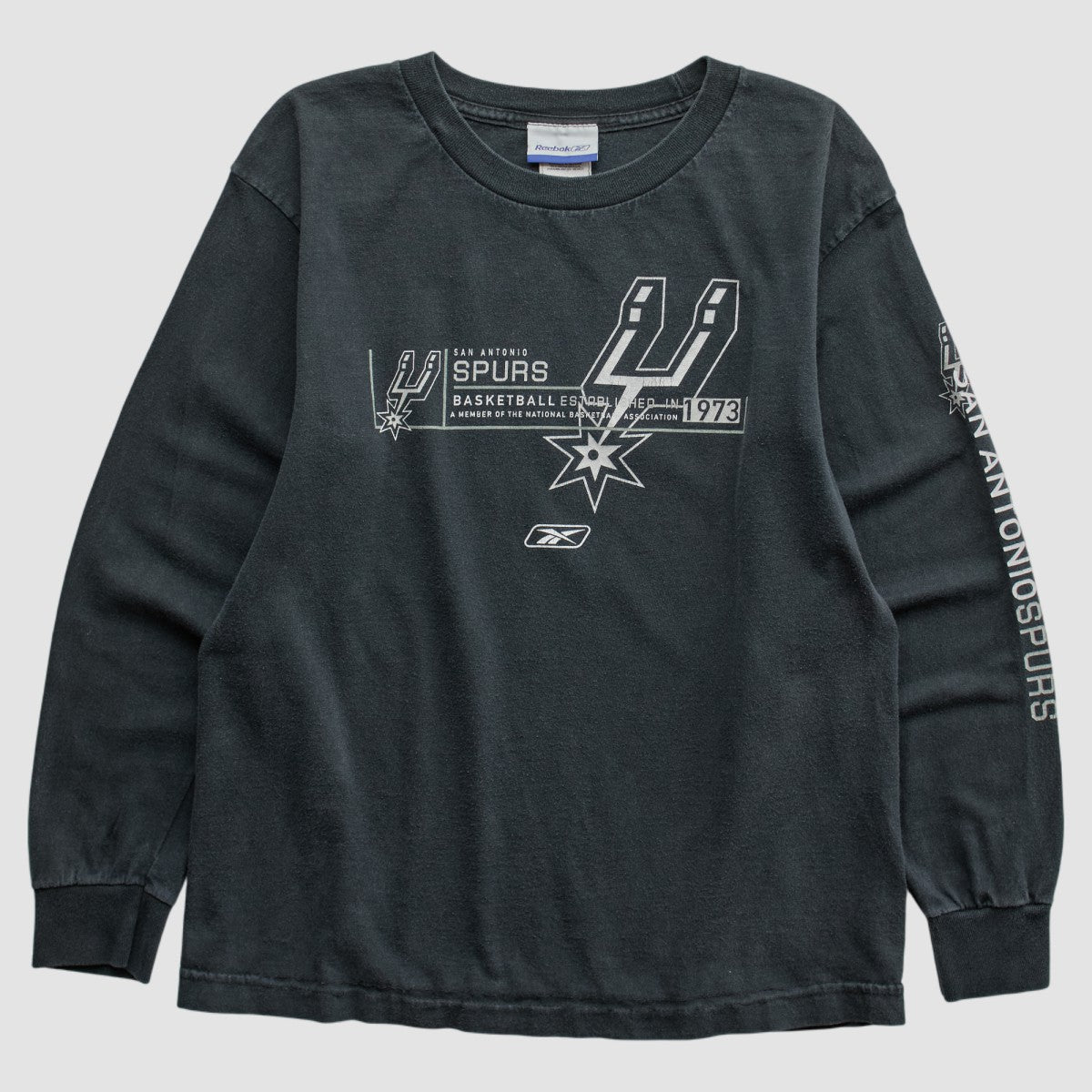 San Antonio Spurs Reebok 2000s Long Sleeve T-shirt Black Vintage - Vintage