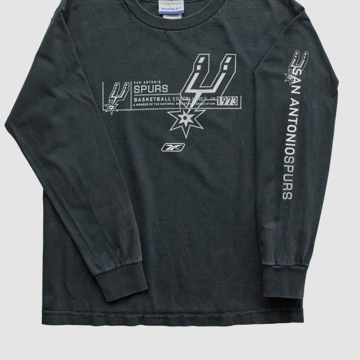 San Antonio Spurs Reebok 2000s Long Sleeve T-shirt Black Vintage - Vintage