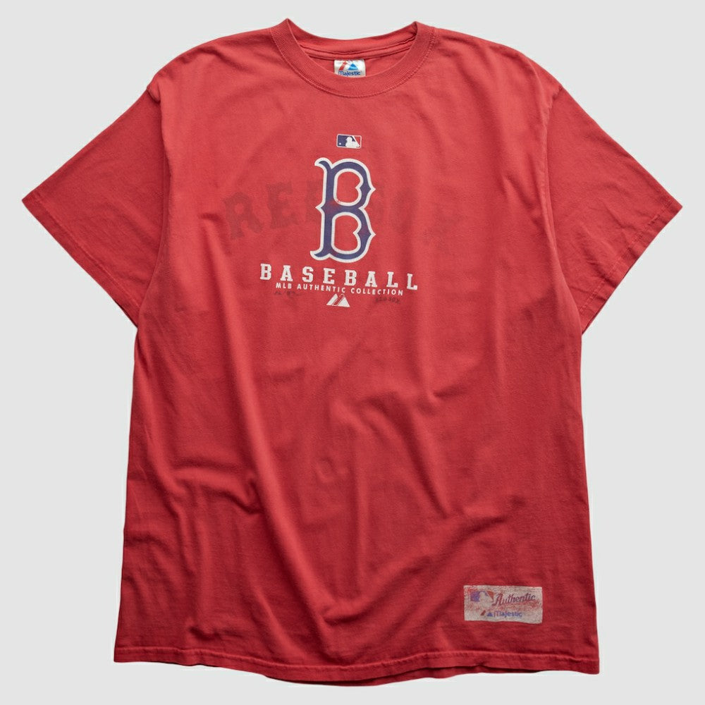Boston Red Sox Majestic 2000s T-shirt - Red - XVintage T-shirts