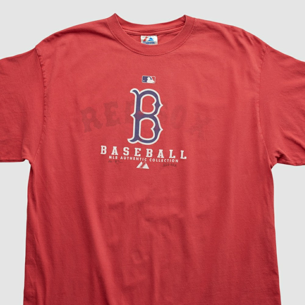 Boston Red Sox Majestic 2000s T-shirt - Red - XVintage T-shirts