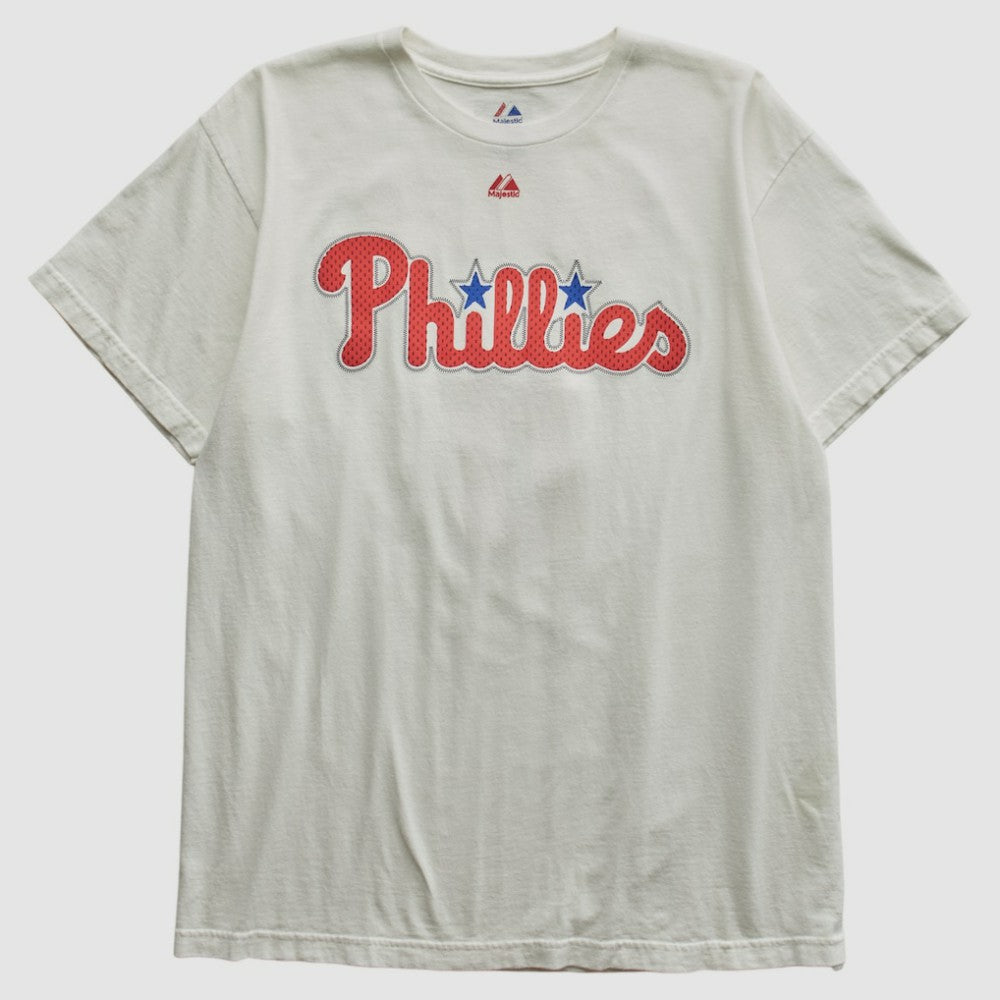 Philadelphia Phillies Majestic 2010s T-shirt - White - Vintage T-shirts
