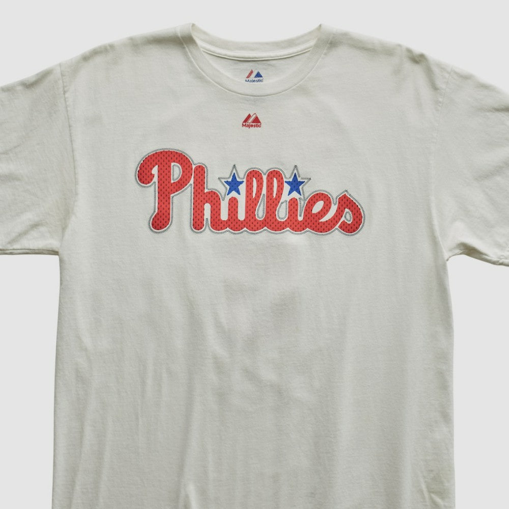 Philadelphia Phillies Majestic 2010s T-shirt - White - Vintage T-shirts