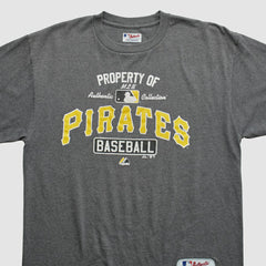Pittsburgh Pirates Majestic 2010s T-shirt - Dark Heather Gray - Vintage T-shirts