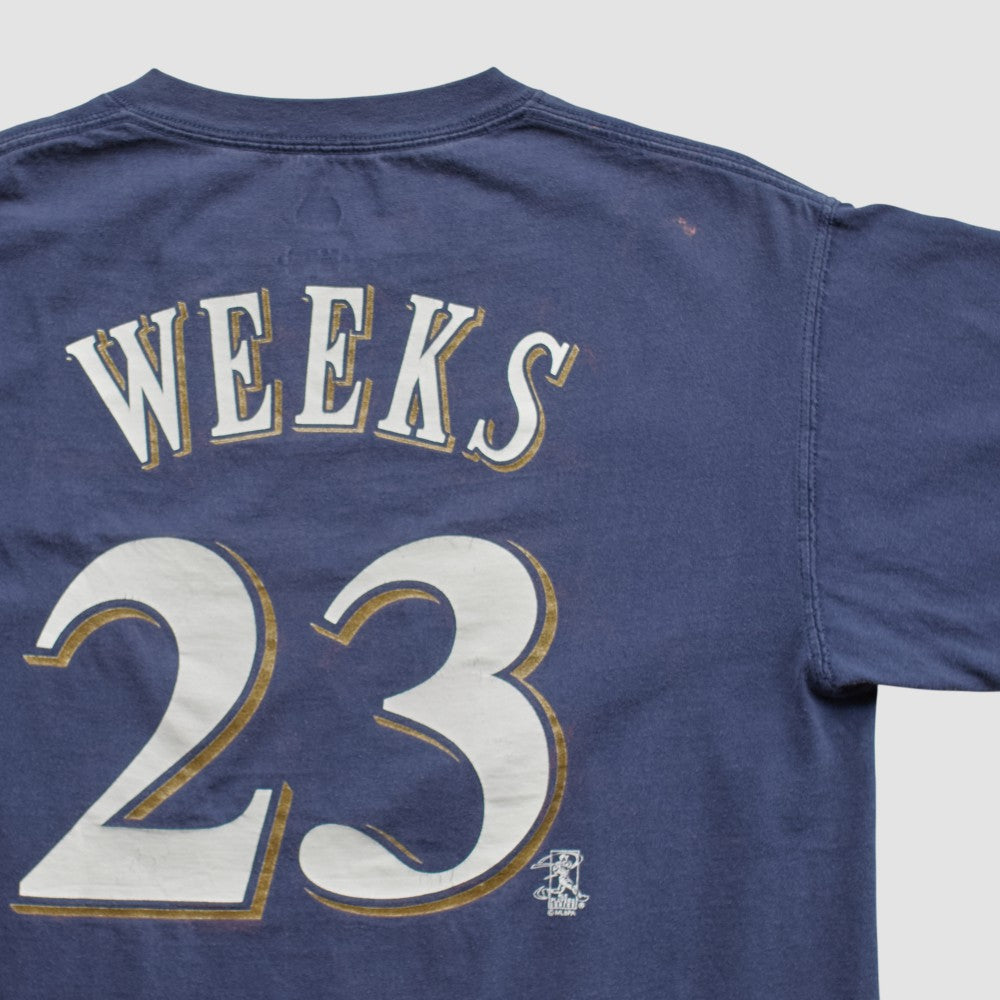 Milwaukee Brewers Majestic 2000s T-shirt - Navy - Vintage T-shirts