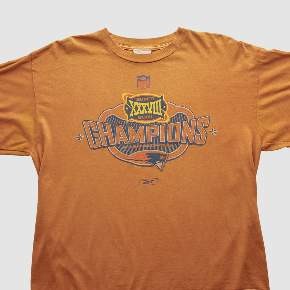New England Patriots Reebok 2004 Long Sleeve T-shirt - Orange T-shirts
