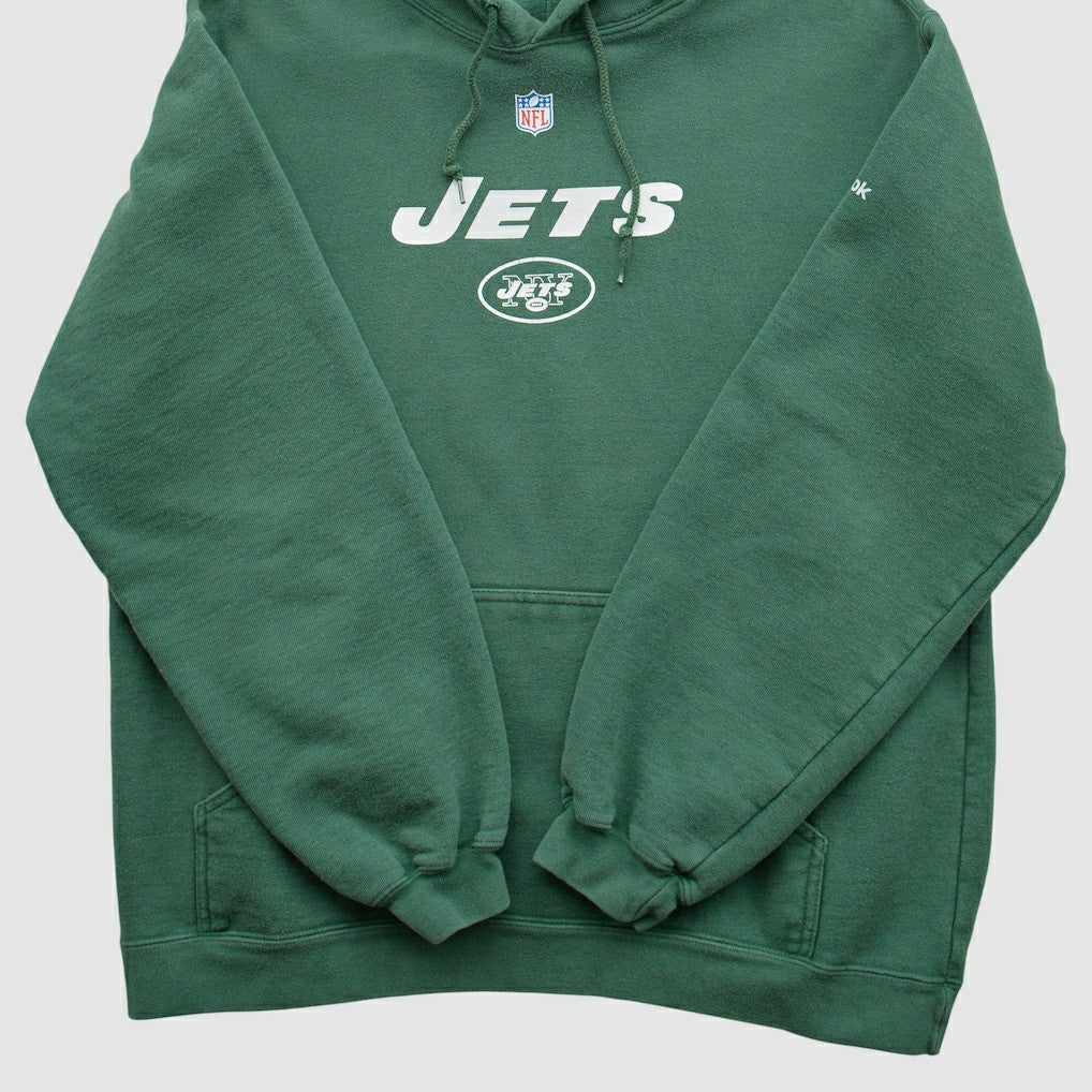 New York Jets Reebok 2000s Hooded Pullover Sweatshirt - Green Pullover