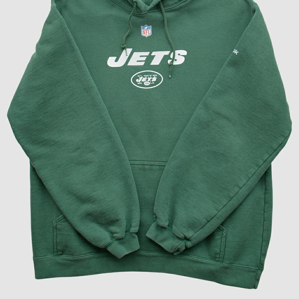 New York Jets Reebok 2000s Hooded Pullover Sweatshirt - Green Pullover